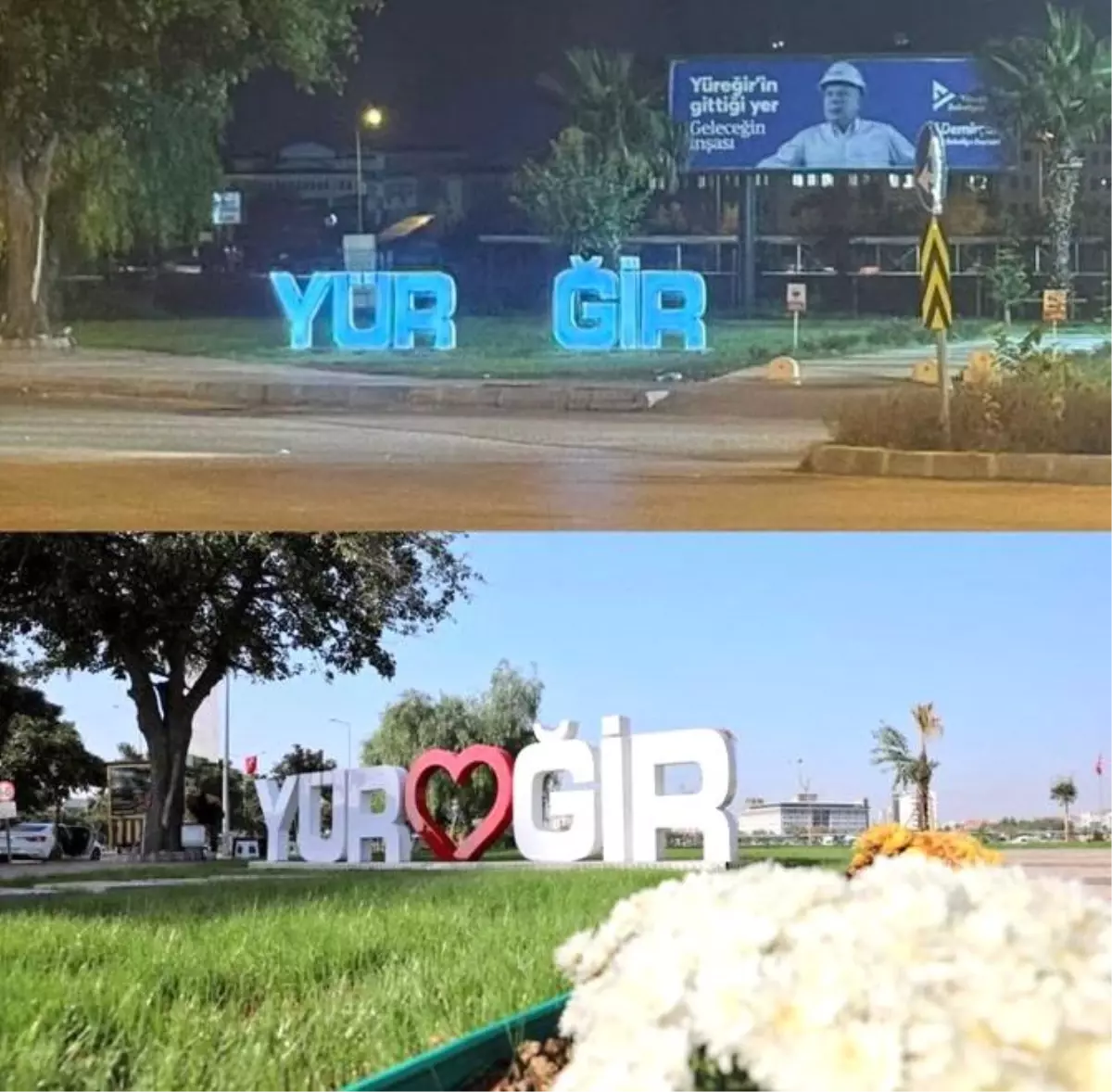 Adana’da Parktaki Kalp Logosu Çalındı